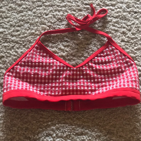a gingham red and white bikini set - Picture 3 of 3